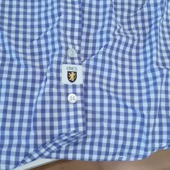 Purple and white check XL shirt by Lincs - Picture 3 of 3